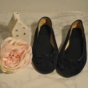 Talbots Blue Suede Ballet Flats 6.5